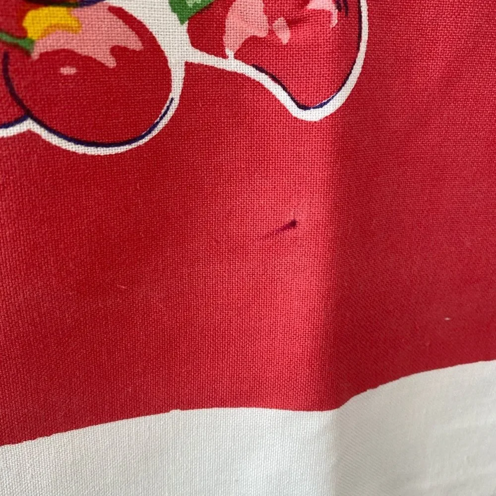 Vintage Fruit Print Cotton Table Cloth 52” x 52” Brand New in Package w/ flaw